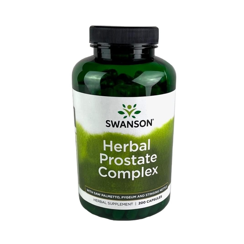 Swanson Herbal Prostate Complex - Moški dodatek - funkcije Pygeum, Saw Palmetto & Stinging Nettle - (200 kapsul)