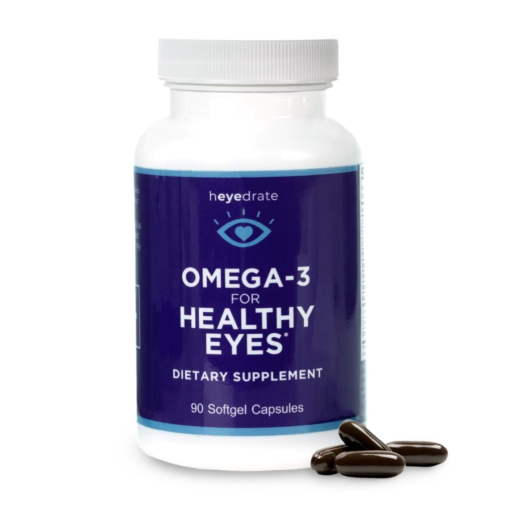 Triglicerid Omega 3 Ribje olje za zdrave oči – podpira zdrave oči z optimalnimi sestavinami - Enostavno za pogoltniti, Burpless - EPA, DHA, & Omega 7 Maščobne kisline - 90 Count