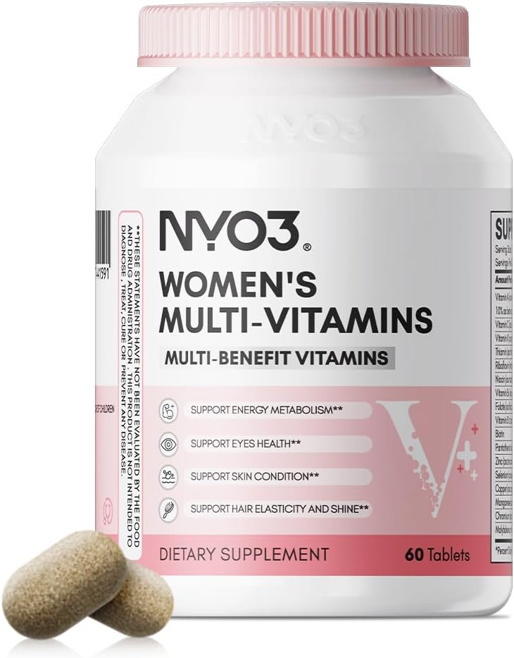 NYO3 Multivitamin za ženske z cinkom in biotin vitamini A,C,K,B2,B6,B12 & multimineral 