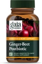 Gaia Herbs Ginger-Beet Postbiotik - dodatek za Gut & Heart Health Support - Izdelano z organskimi fermentiranimi čebelami & ingver - brez mleka, soje in glutena - 60 veganskih kapsul (30 strežb)