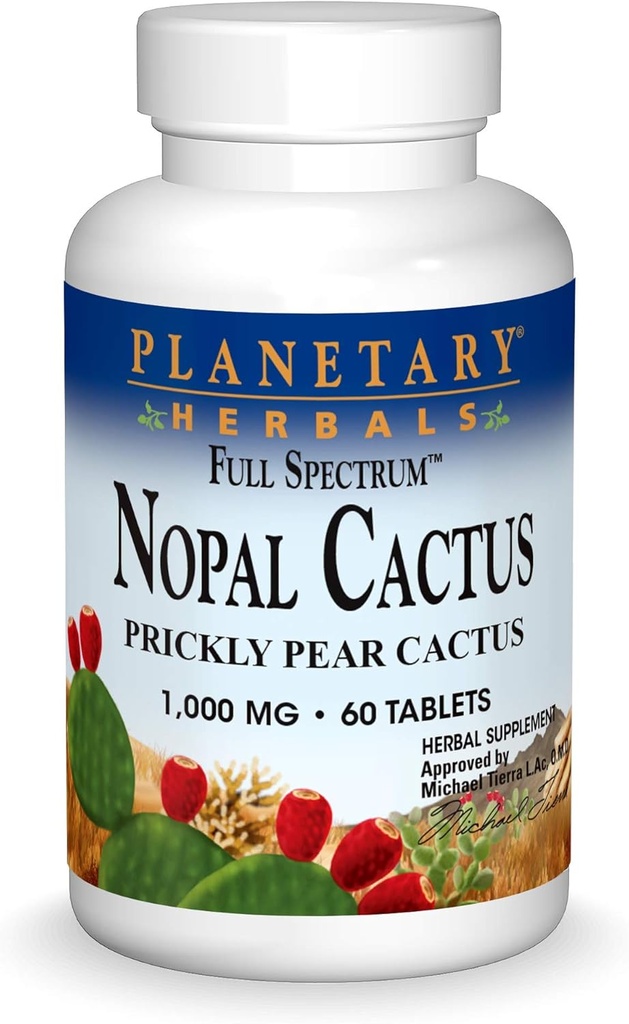 Planetarna zelišča Celoten spekter nopal kaktus 1000mg Pear Kaktus Antioksidant - 100% naravni - 60 tablet