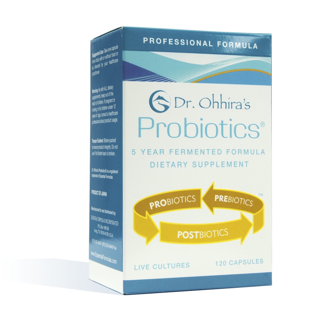 Essential Formulas Probiotics Dr. Ohhira Probiotics Professional Formula s 5 Leto fermentiranih prebiotikov, živo aktivnih probiotikov in edini izdelek s postbiotičnimi metaboliti, 120 Kapsule