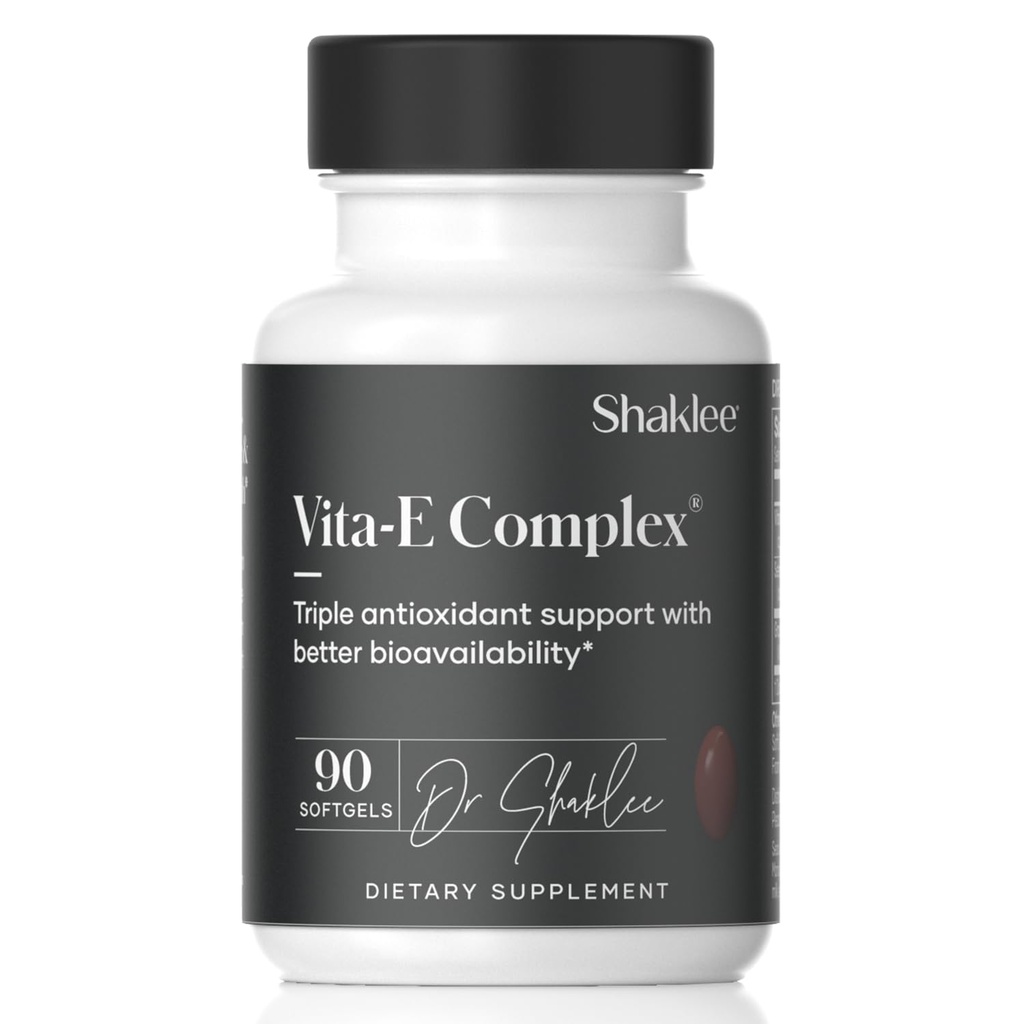 Shaklee - Vitamin E - podpira zdravje srca, možganov in prostate - Nevtralizacijska škoda, ki jo povzročajo prosti radikali Vita-E® 400 i.e. tablete z ekstraktom selenijevega in grozdnega semena - 90 kapsul