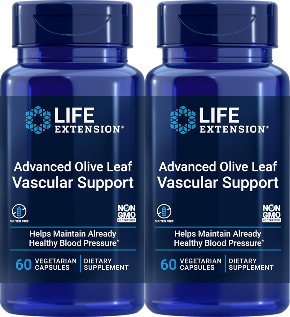 Life Extension Advanced Olive Leaf Vaskularna podpora, 60 Vegetarijanske kapsule (paket po 2)