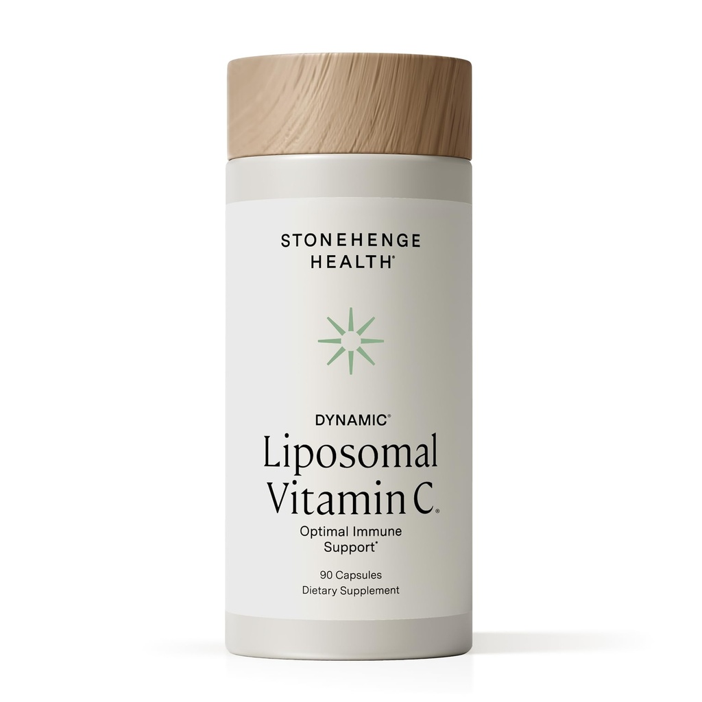 Stonehenge Health Dynamic Liposomal Vitamin C 1500mg - 90 kapsul - Napredna formula - Fosfolipidi, pridobljeni iz ne-GMO sončnice, podpira zdravo imunski sistem, kolagen sinteze in zdravje možganov