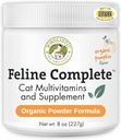 Wholistic Pet Organics Mačja popolna organska buča - 8 Oz - Multivitaminski & probiotični prašek za mačke - Natural Cat Food & Prebavna podpora
