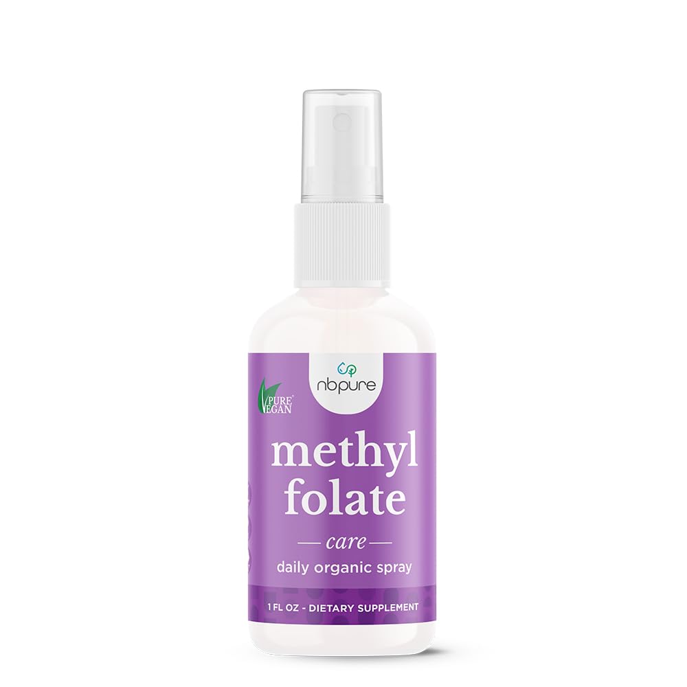 nbpure metilfolat Vitamin B9 Spray dodatek, tekoči Folna kislina Spray, 1 oz