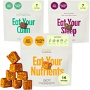 GEM ugriz popolno rutinsko varietete Pack z dnevno multivitamin (14 Bites), Chill-Out Calm (7 Chews) & Deep Sleep Aid (7 Chews) 