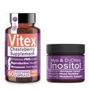 Intimna Rose Save 10% na Hormonsko ravnovesje in reprodukcija Wellness Bundle – Vitex Chasteberry dodatek + Myo & D-Chiro Inositol prašek za PCOS & Menstrual podporo