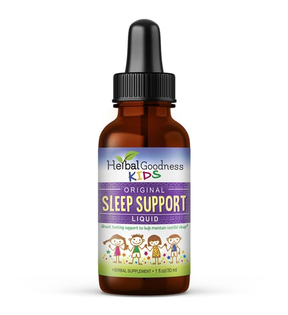 Otroški Sleep Support Liquid Extract - Naravni otroci Rastlinski temelji Zeliščni Sleep Aid, s kamilico, Guava Leaf - 1oz Liquid Extract - Zeliščna dobrota (1 enota)