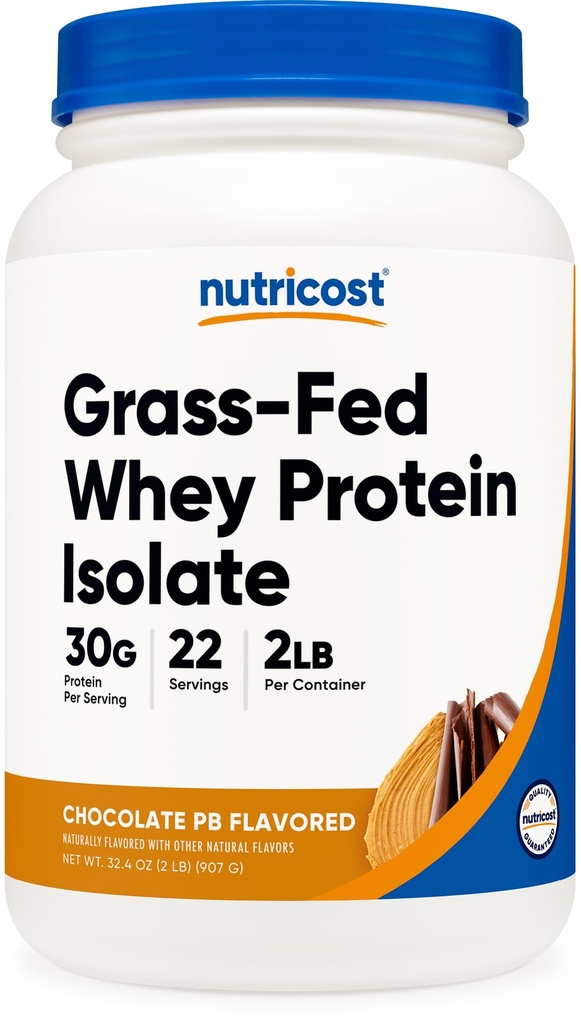 Nutricost izolat sirotkinih beljakovin s hranili (hokolatno arašidovo maslo) 2LBS - brez glutena, brez glutena, naravne arome