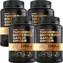 4-v-1 Kurkuma in česen dopolnila z BioPerine – 2360mg Kurkuma ingver Root kapsule s česen – hitro potencialna zeliščna mešanica (120 ct, pakiranje po 4)