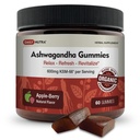KSM-66 Ashwagandha Gummies - 600mg Izvleček organskih korenin na strežbo - Okusna naravna okus Apple-Berry 