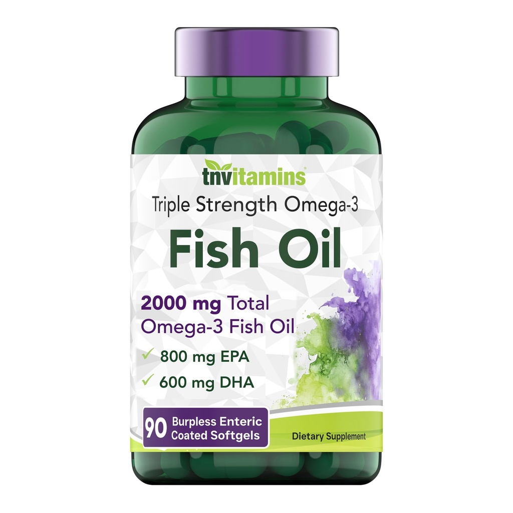 tnvitamini Omega-3 ribje olje: 2000mg - 90 Softgels 