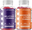 Vitamat Magnezij Gumies & Melatonin Gumies Combo - 60 Štetje vsak