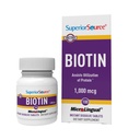 Superior Source Biotin 1000 mcg. Pod jezikom Quick Dissolve MicroLingual tablete, 100 Štetje, Podpira zdrave lase, kožo in rast nohtov, Pomaga podpreti energetsko presnovo, ne-GMO