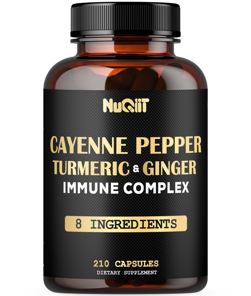 210 Tablete - Cayenne Pepper Kapsule Organic z kurkuma, Ginger, Imunska podpora kompleks kot Elderberry, Echinacea, Česen Bulb - Prebava, zdravje in upravljanje telesa