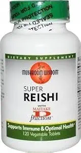 Modrost gob, Inc. - Super Reishi 120 vtabs by MUSHROOM WISDOM
