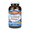 Carlson - EcoSmart Omega-3, 1000 mg Omega-3, trajnostni vir, zdravje srca, delovanje možganov in podpora vidu, Lemon, 180 Softgels