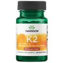 Naravni vitamin Swanson K2 (menakinon-7 iz Natto) 50 μg 30 sgel (1 pakiranje)