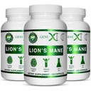 Genex Formule Lions Mane Dodatek s 100% Lions Mane Extract (3 Pack) - Nootropics Brain Support Supplement for Brain Boost, Fokus, Duševna jasnost, Naravna energija, 1000mg/rezervacija - (360 kapsul)