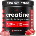NutraChamps 120 Kreatin Gumiji za moške in ženske - 5g brez sladkorja žvečljivi Kreatin monohidrat Gumiji - Podpira sintezo beljakovin, okrevanje mišic in delo