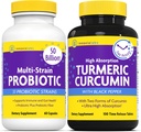 InnovixLabs Multi Probiotic & Curcumin Bundle Multi-Strain Probiotic (60 kapsul za sproščanje časa) Kurkumin (100 tablet za sproščanje časa). Podpira Gut in Imunsko zdravje. *