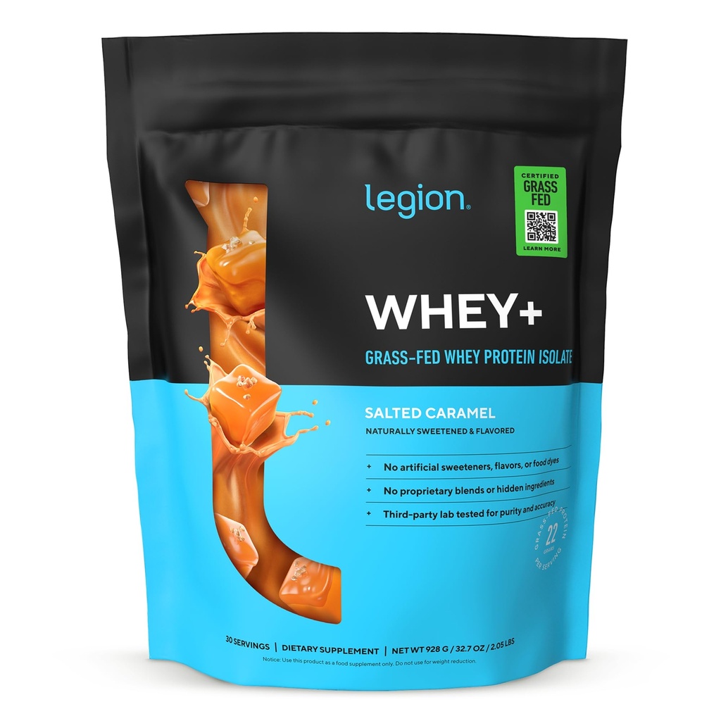 LEGIJA Whey+ Protein Whey izolat iz krav hranilnic v travi - sirotkin izolat v prahu nizko kalorie, ne-GMO, brez sladkorja, laktoza in gluten, vse naravne beljakovine v prahu za moške in ženske, 30 Serving