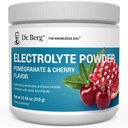 Dr. Berg Zero Sugar Hydration Keto Electrolyte Powder - Izboljšan w/ 1000 mg kalijeve in prave rožnate himalajske soli (NOT Table Salt) - Granatna in češnjeva hidracijska pijača dodatek - 50 Strežnice