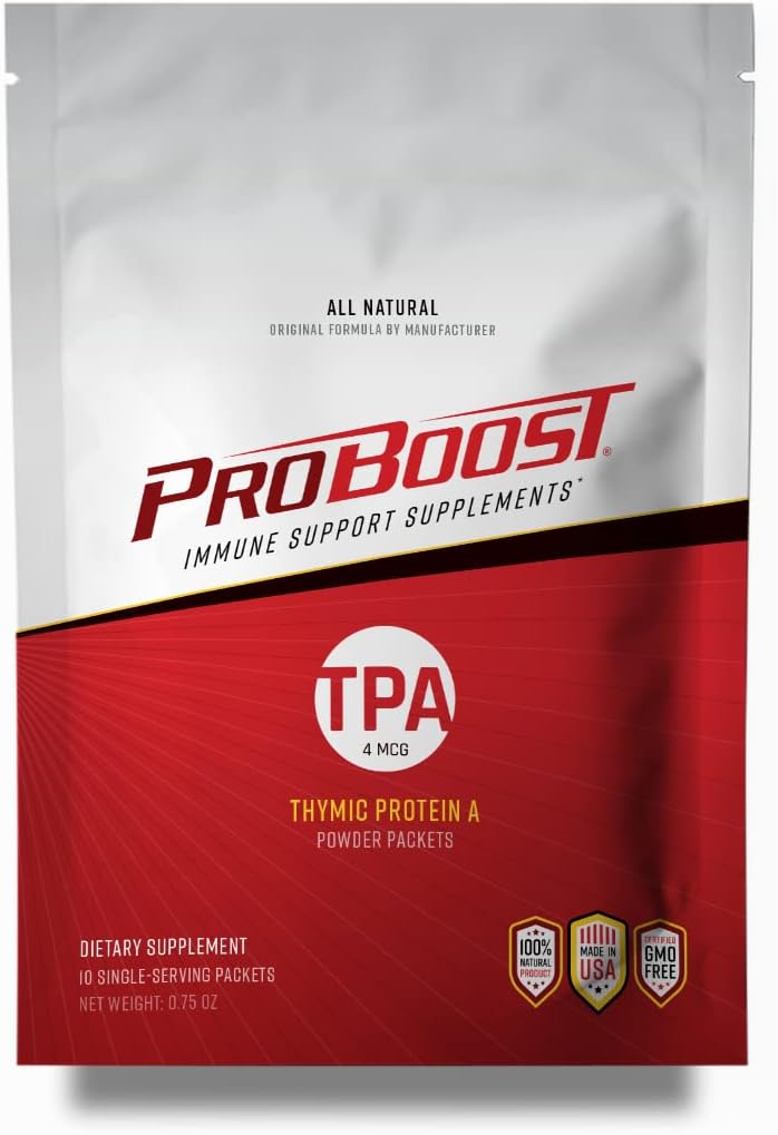 Thymic Protein A Powder Packets (4 McG TPA) – Podpora imunskega sistema - Vse naravne, ne-GMO Formula - 10 Packets