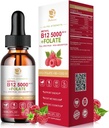 Lukaree Vitamin B12 Podjezične kapljice Vegan B12 Vitamini Liquid-Full Spectrum-Metilkobalamin, Adenosyl & Hydroxy B12, za energijo, fokus, Mood in Imunska podpora- 2 Mesec dobave, 2 fl