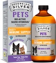 Suveren Silver Pets Imunska podpora – koloidno srebro, bioaktivno srebro Hidrosol, za pse in mačke, 10 ppm, Tekoči Twist Top, 16 Fl Oz, (473 ml)