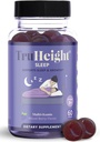 TruHeight Sleep Gummies - Otroci & Teen Natural Sleep Aid za največjo rast - Pediatric Priporočeni - Otroci Melatonin Gummy - Melatonin, Ashwagandha, L Theanine, Lemon Balm, Starost 4+, Mešana jagodičja aroma
