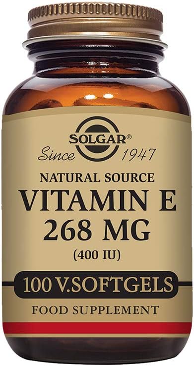 Solgar Vitamin E 268 mg (400 i.e.), 100 vegetarijanski softgels - naravni antioksidant, kožna in imunski sistem podpora - naravno nasičeni vitamin E - ne-GMO, Vegan, Gluten Free, Dairy Free - 100 Serving