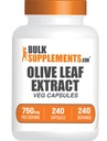 BulkSupplements.com Olive Leaf Extract Kapsule - Olive Leaf Supplement, Olive Leaf Kapsule - Imunska podpora, Gluten Free, 1 Kapsula na serviranje, 240 Veg Kapsule (Pack po 1)