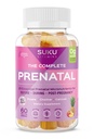 SUKU prednatalne multivitaminske žvečilke – Folat, kalcij, vitamin D3, B12, K2 – Brez sladkorja, vegetarijansko, Gluten-free Nosečnost Podpora – Ananas Peach Flavor – 60 Count