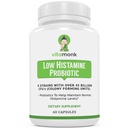 VitaMonk nizko histaminski probiotiki boj histaminska nestrpnost in podpora uravnotežena Gut zdravje - Histamin prost probiotik za tiste, ki iščejo izboljšanje zdravja s histaminski nadzor -60 Kapsule