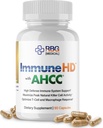 Imunsko-HD z AHCC dodatek za imuno podporo,1500mg izvlečka gob AHCC + Olive Leaf & Quercetin z bromelainom, naravno ubijalsko celično aktivnost za imunski sistem, delovanje jeter, 90 kap, RBG