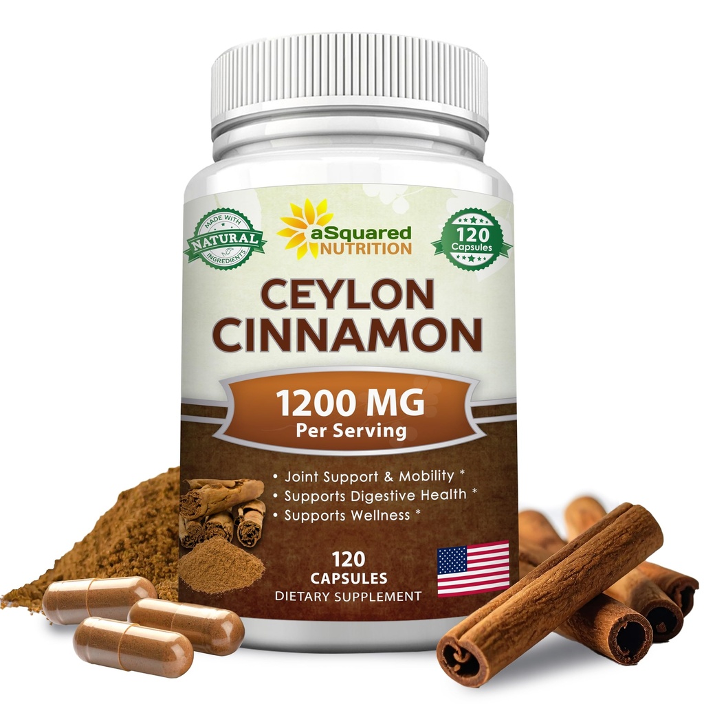 Naravni Cinnamon Cinnamon 1200mg - 120 Kapsule, pravi cimet iz Šrilanke, Extract dodatek tablete spodbuja zdravje srca