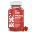 Dr. Tobias Apple Cider Kinegar Gumies z mamo, 500mg ACV na strežbo, Plus Folate, B6, B12 & Jodine, Podpira prebavno zdravje, Gut Cleanse & Detox, Vegan, 60 Gumies