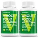 Veganska cela hrana Multivitaminski za moške, metilirani multivitaminski za moške in ženske, ekološko sadje in zelenjavo dodatek, zeliščna mešanica in goba, rastlinska omega, vse naravne, ne-GMO, 180 grof