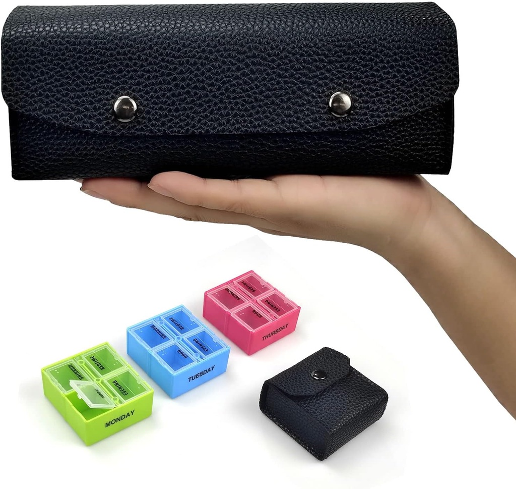 VOFOON potovalne tablete Organizator 4 krat na dan, Tedenske tablete Box 4X na dan Medicine Organizator tablete Primer za vitamine Medicina Ribja olja Dopolnila