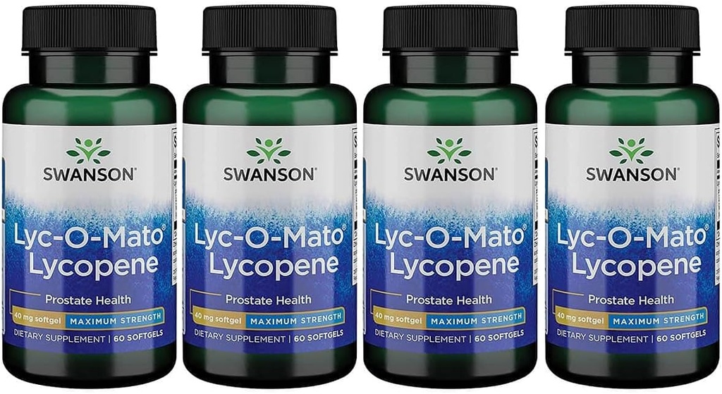 Swanson super močan LYC-O-Mato Lycopen 40 Milligrams 60 Sgels (4 pakiranja)