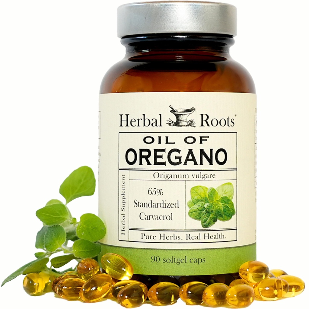 Zeliščne korenine Oil of Origano - izdelan iz Mediteran Origano Oil - 90 Enostaven za pogoltniti softgel kapsule - dodatna moč 150mg