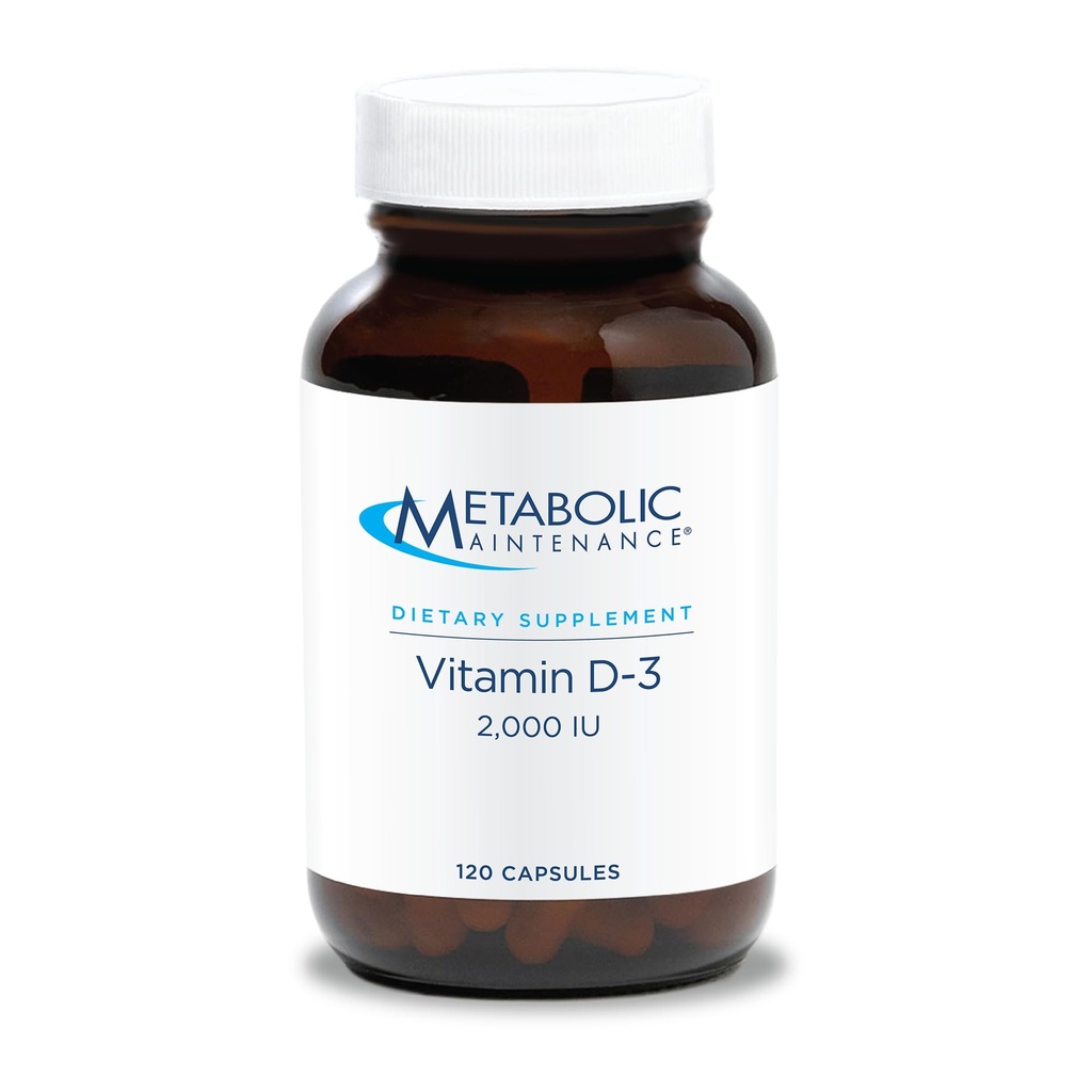 Presnovno vzdrževanje Vitamin D-3 2000 i.e. - Vrhunska absorpcija D3 z vitaminom C - kostno, imunsko, razpoloženjem + kardiovaskularno podporo, brez polnil (120 kapsul)