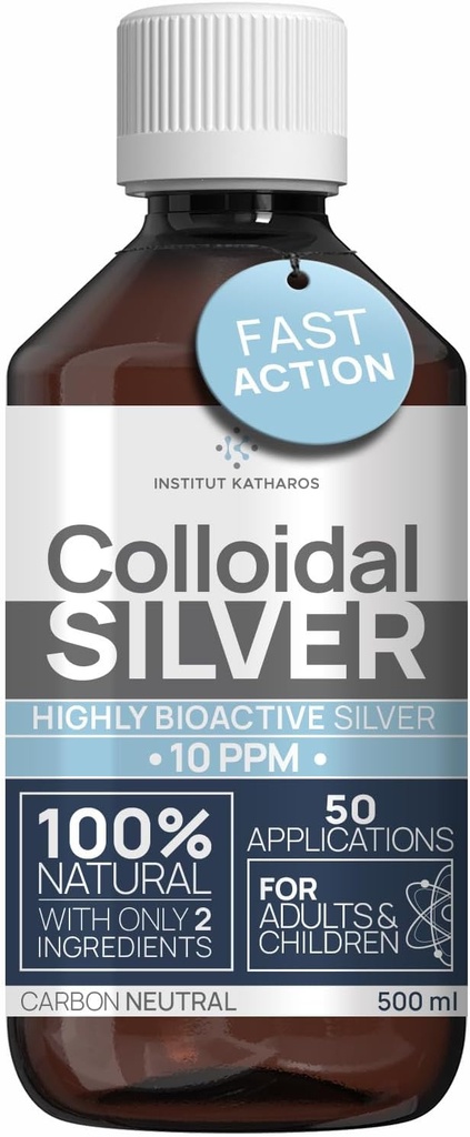 Koloidni Silver Liquid 8 fl 10 PPM - Bioaktivni Hidrosol Srebrna voda - Naravna Imunska podpora Nano Sol Dopolnilna rešitev - Kakovost Ionski minerali - Organsko strukturirano srebro