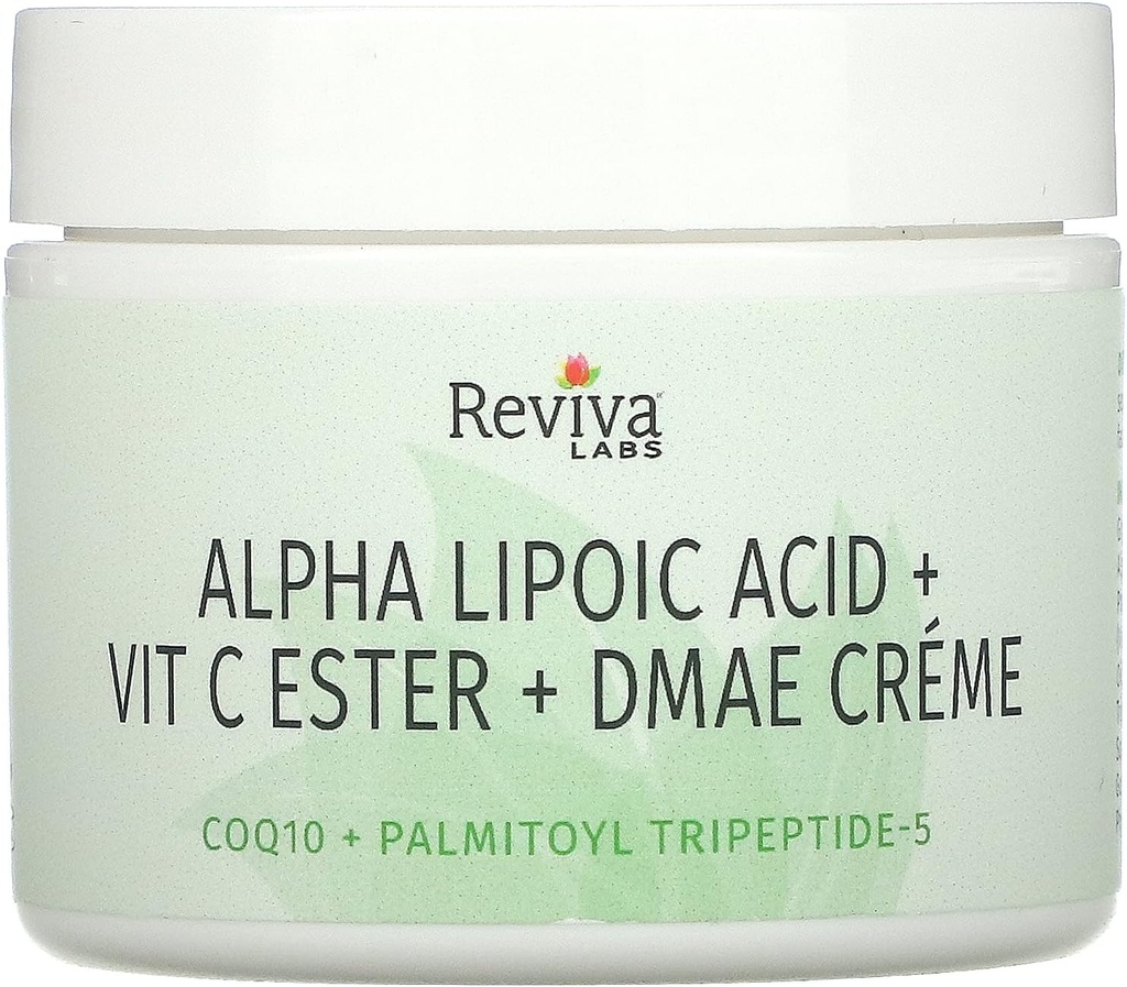 Reviva Labs Alfa lipoična kislina, vitamin C Ester, & DMAE krema, 2 Ounce