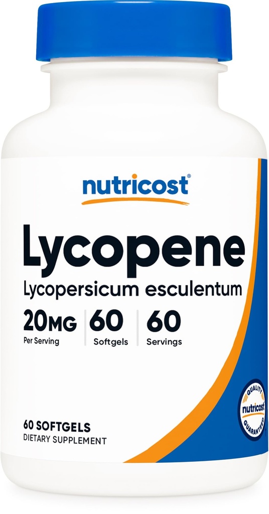Nutricost likopen (20mg) 60 softgels - Gluten prost, Non-GMO
