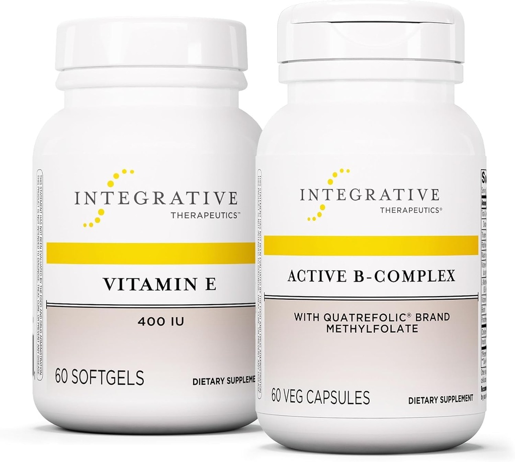 Integrativni terapevtski paket z aktivnim B-kompleksom, 60 kapsul in vitamina E, 60 kapsul - aktivni B-kompleks za podporo energetski presnovi* - vitamin E za podporo zdravju srca in antioksidantne aktivnosti