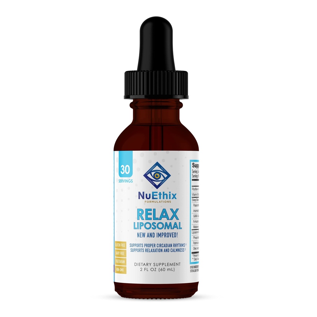 NuEthix Formulations Relax Liposomal Dodatek Formula za podporo Relaxation & Calm, 2 Fluid Ounces, 30 Servings